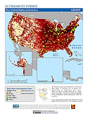 Map: Settlement Points: U.S.A.