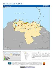 Map: Settlement Points: Venezuela