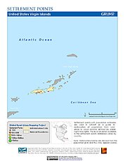 Map: Settlement Points: U.S. Virgin Islands