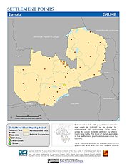 Map: Settlement Points: Zambia