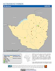 Map: Settlement Points: Zimbabwe