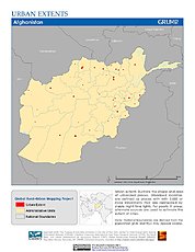 Map: Urban Extents: Afghanistan