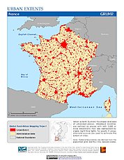 Map: Urban Extents: France