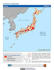 Map: Urban Extents: Japan