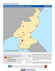Map: Urban Extents: North Korea