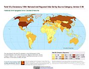 Map: Total SO2 Emissions (1984)