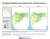 Map: India Male Agricultural Laborers (1991, 2001): State of Maharashtra