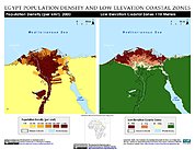 Map: Population Density & LECZ: Alexandria, Egypt