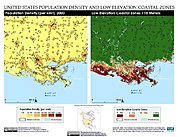 Map: Population Density & LECZ: New Orleans, LA, U.S.A.