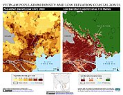 Map: Population Density & LECZ: Ho Chi Minh, Vietnam