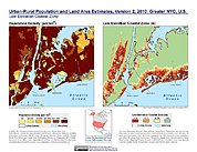 Map: Population & Land Area Estimates (2010): Greater NYC