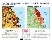 Map: Population & Land Area Estimates (2010): Shanghai, China