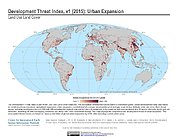 Map: Development Threat Index (2015): Urban Expansion