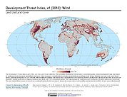 Map: Development Threat Index (2015): Wind