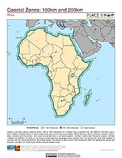 Map: 100 km & 200 km Coastal Zones: Africa