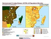 Map: Biomes & Pop Density: Southeastern Africa & Madagascar