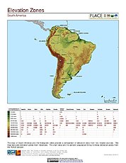 Map: Elevation Zones with Histogram: South America