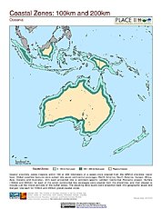 Map: 100 km & 200 km Coastal Zones: Oceania