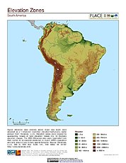 Map: Elevation Zones: South America