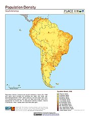 Map: Population Density: South America