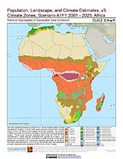 Map: A1F1 - Climate Zones (2001-2025): Africa