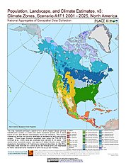 Map: A1F1 - Climate Zones (2001-2025): North America