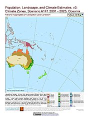 Map: A1F1 - Climate Zones (2001-2025): Oceania
