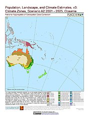 Map: A2 - Climate Zones (2001-2025): Oceania