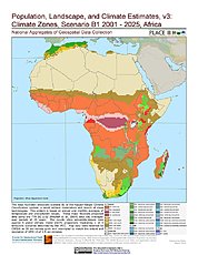 Map: B1 - Climate Zones (2001-2025): Africa