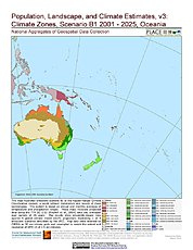 Map: B1 - Climate Zones (2001-2025): Oceania