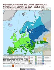 Map: B2 - Climate Zones (2001-2025): Europe