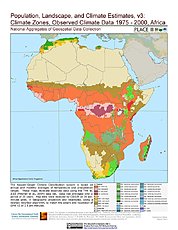 Map: Climate Zones, Observed Climate Data (1976-2000): Africa