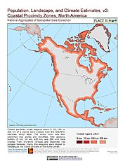 Map: Coastal Proximity Zones: North America