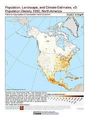 Map: Population Density (1990): North America