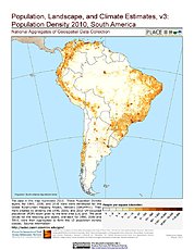 Map: Population Density (2010): South America