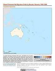Map: Net Migration (1990-2000): Oceania