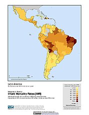 Map: Infant Mortality Rates, Specific: Latin America
