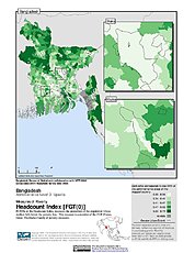 Map: Poverty Headcount Index, ADM3: Bangladesh