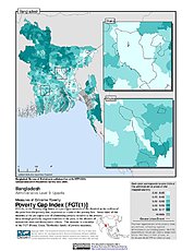 Map: Extreme Poverty Gap Index, ADM3: Bangladesh