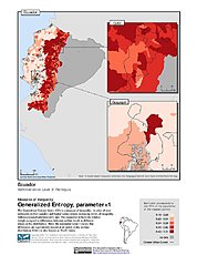 Map: Generalized Entropy Index 1, ADM3: Ecuador
