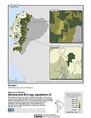 Map: Generalized Entropy Index 2, ADM3: Ecuador
