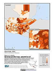Map: Generalized Entropy Index 0, ADM2 (2002): Guatemala
