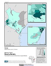 Map: Poverty Density, ADM3: Kenya