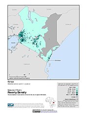 Map: Poverty Density, ADM4: Kenya