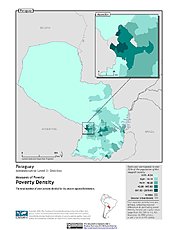 Map: Poverty Density, ADM2: Paraguay