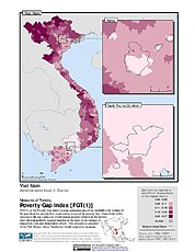 Map: Poverty Gap Index, ADM2: Vietnam