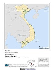 Map: Poverty Density Dots, ADM2: Vietnam