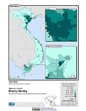 Map: Poverty Density, ADM2: Vietnam