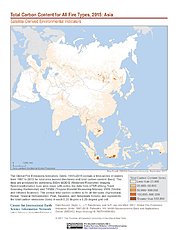 Map: Total Carbon Content All Fire Types (2015): Asia