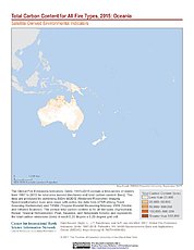 Map: Total Carbon Content All Fire Types (2015): Oceania